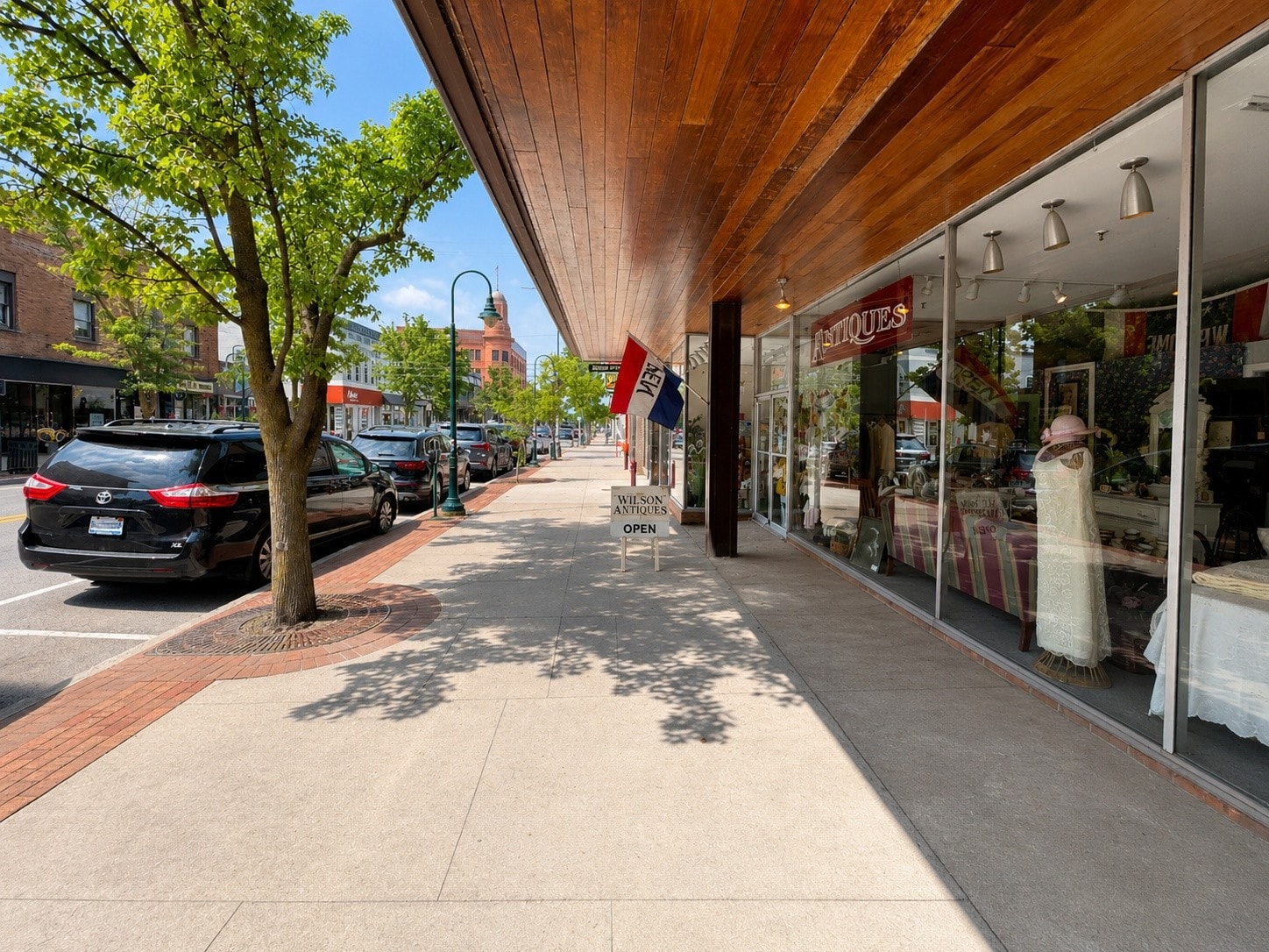 Rear view of 123 S. Union Street showing brick facade and building scale